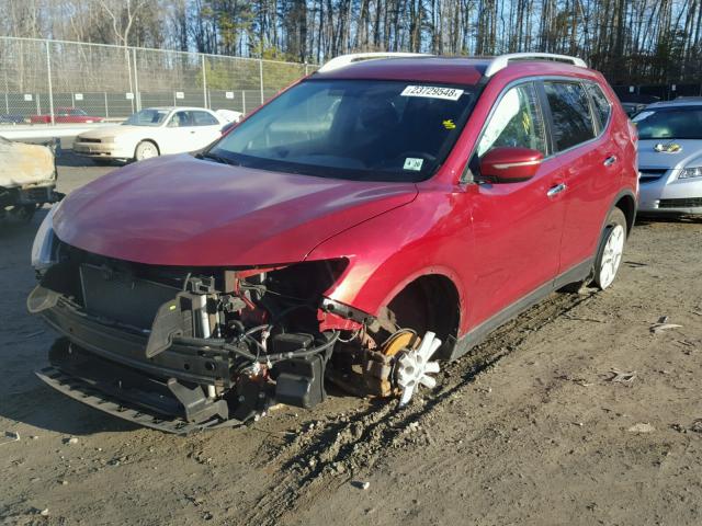 KNMAT2MV6FP530261 - 2015 NISSAN ROGUE S RED photo 2