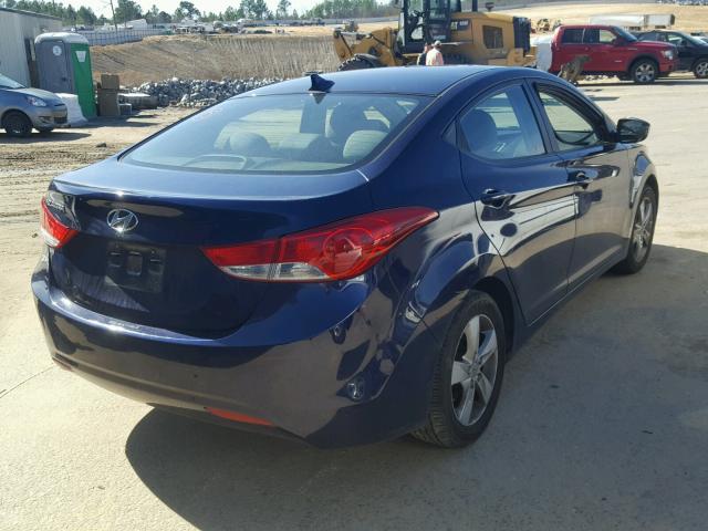 5NPDH4AE5CH063730 - 2012 HYUNDAI ELANTRA GL BLUE photo 4