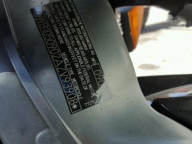 WB1050902AZV93908 - 2010 BMW K1300 S SILVER photo 10