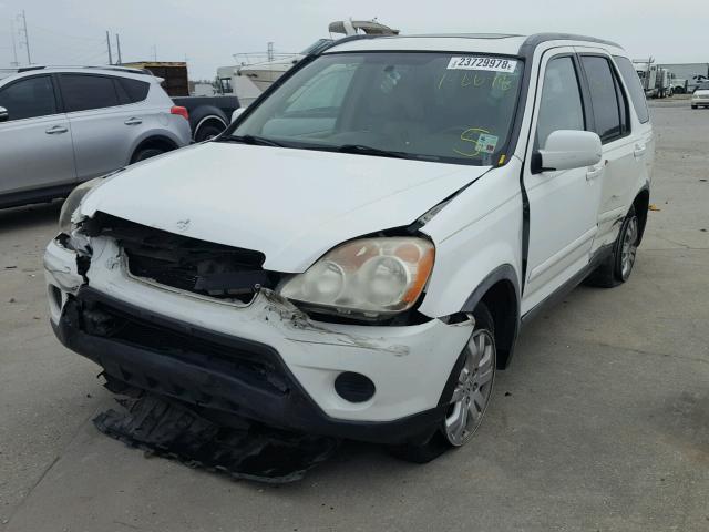 JHLRD78956C007575 - 2006 HONDA CR-V SE WHITE photo 2