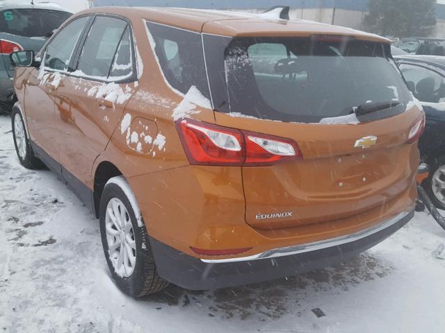 2GNAXHEV7J6121885 - 2018 CHEVROLET EQUINOX LS ORANGE photo 3