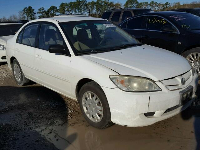 2HGES16595H610959 - 2005 HONDA CIVIC LX WHITE photo 1