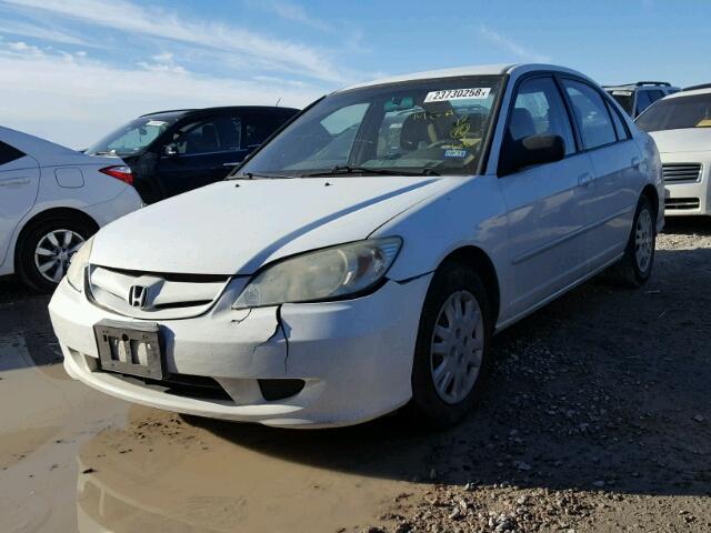 2HGES16595H610959 - 2005 HONDA CIVIC LX WHITE photo 2