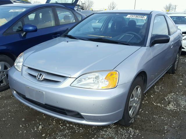 1HGEM22543L031321 - 2003 HONDA CIVIC LX SILVER photo 2