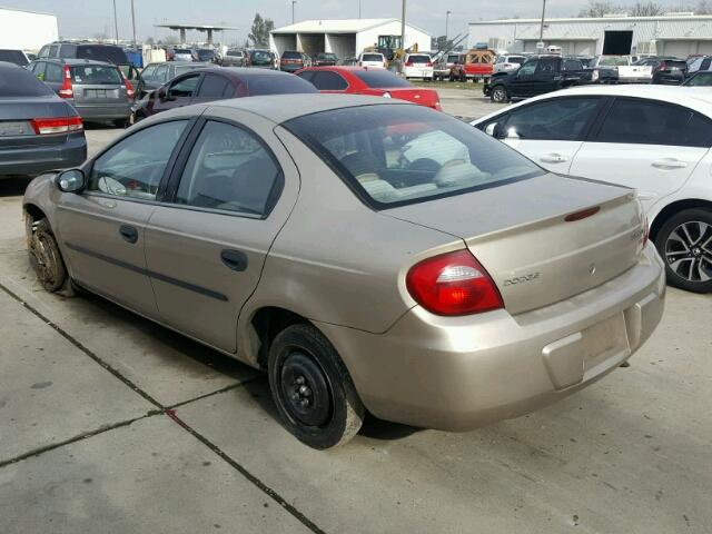 1B3ES26C33D202956 - 2003 DODGE NEON SE GOLD photo 3