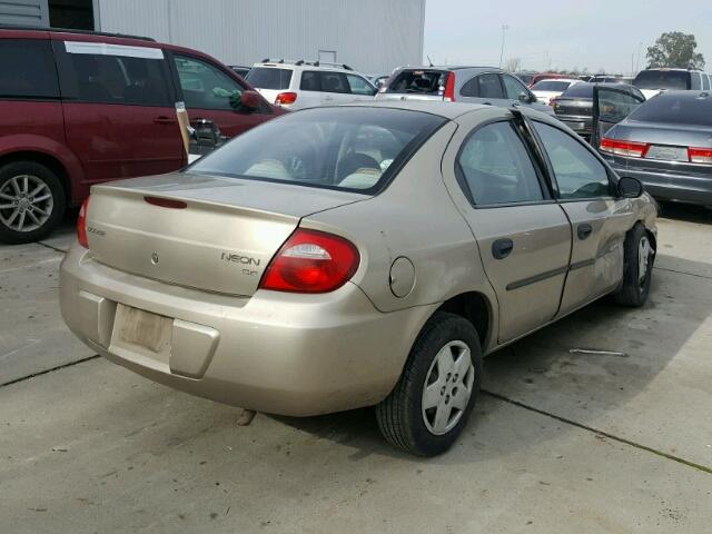 1B3ES26C33D202956 - 2003 DODGE NEON SE GOLD photo 4