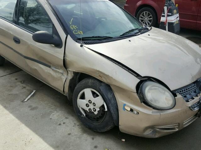 1B3ES26C33D202956 - 2003 DODGE NEON SE GOLD photo 9