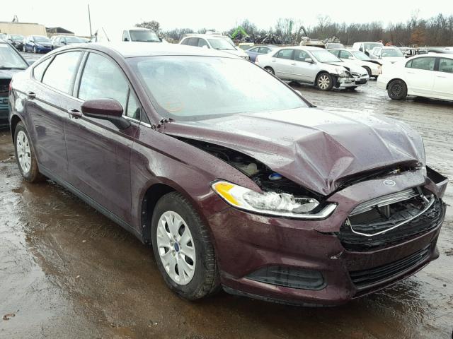 3FA6P0G73DR210712 - 2013 FORD FUSION S BURGUNDY photo 1