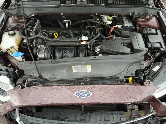 3FA6P0G73DR210712 - 2013 FORD FUSION S BURGUNDY photo 7