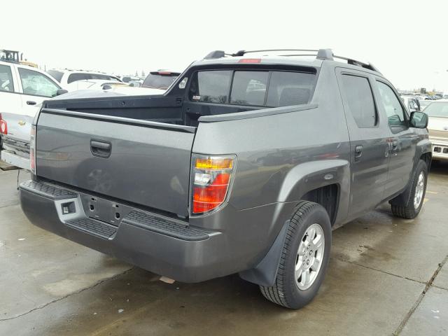 2HJYK16298H517022 - 2008 HONDA RIDGELINE GRAY photo 4