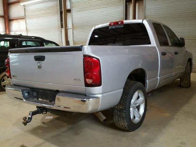 1D7HA18P67J502836 - 2007 DODGE RAM 1500 S SILVER photo 4