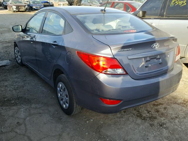 KMHCT4AE4HU244739 - 2017 HYUNDAI ACCENT SE GRAY photo 3