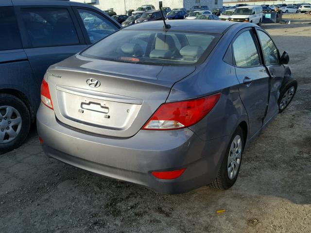 KMHCT4AE4HU244739 - 2017 HYUNDAI ACCENT SE GRAY photo 4