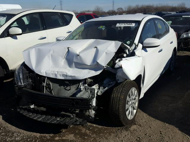 3N1AB7AP7HY359871 - 2017 NISSAN SENTRA S WHITE photo 2