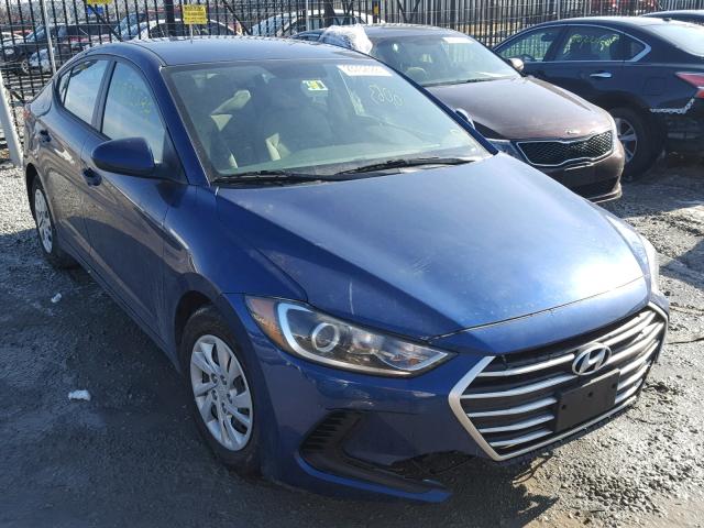 5NPD74LF2HH160755 - 2017 HYUNDAI ELANTRA SE BLUE photo 1