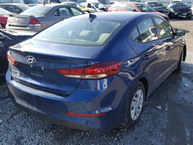 5NPD74LF2HH160755 - 2017 HYUNDAI ELANTRA SE BLUE photo 4