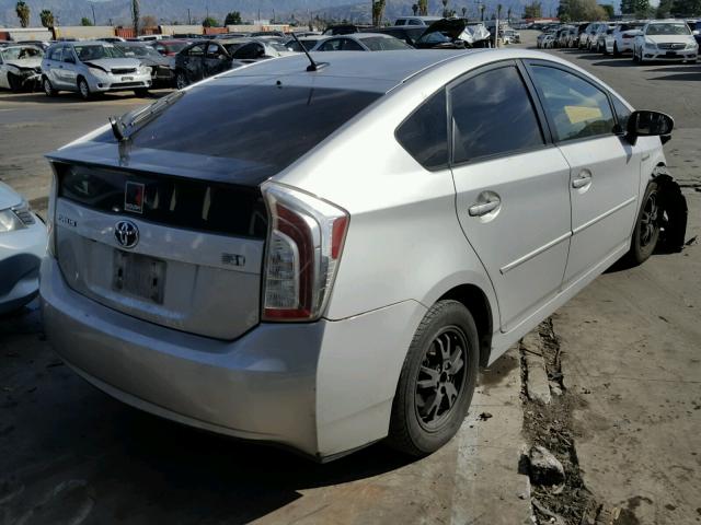 JTDKN3DU5C1507869 - 2012 TOYOTA PRIUS SILVER photo 4