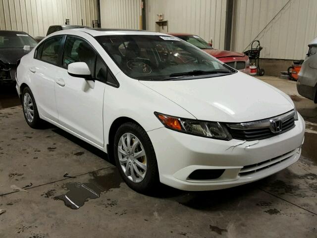 2HGFB2F52CH039855 - 2012 HONDA CIVIC LX WHITE photo 1