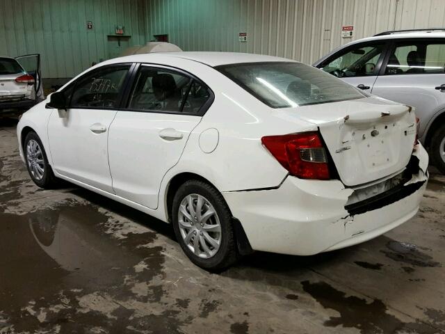 2HGFB2F52CH039855 - 2012 HONDA CIVIC LX WHITE photo 3