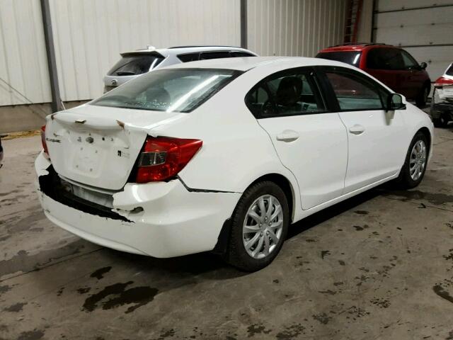 2HGFB2F52CH039855 - 2012 HONDA CIVIC LX WHITE photo 4