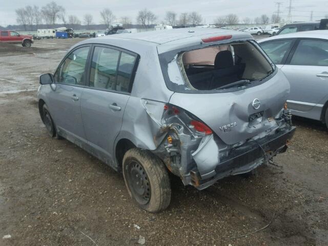 3N1BC1CP8BL392880 - 2011 NISSAN VERSA S SILVER photo 3