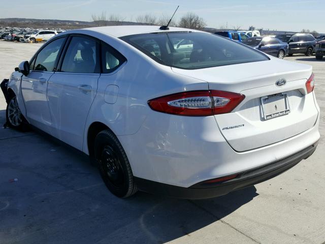 3FA6P0G71GR279869 - 2016 FORD FUSION S WHITE photo 3