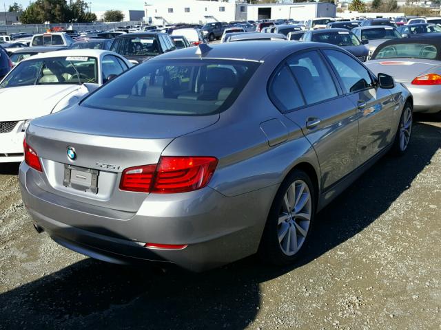 WBAFR7C58BC266980 - 2011 BMW 535 I GRAY photo 4