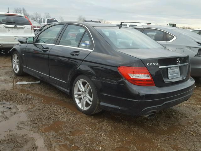 WDDGF4HB9CA608968 - 2012 MERCEDES-BENZ C 250 BLACK photo 3