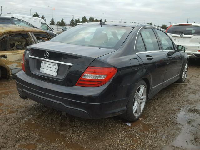 WDDGF4HB9CA608968 - 2012 MERCEDES-BENZ C 250 BLACK photo 4