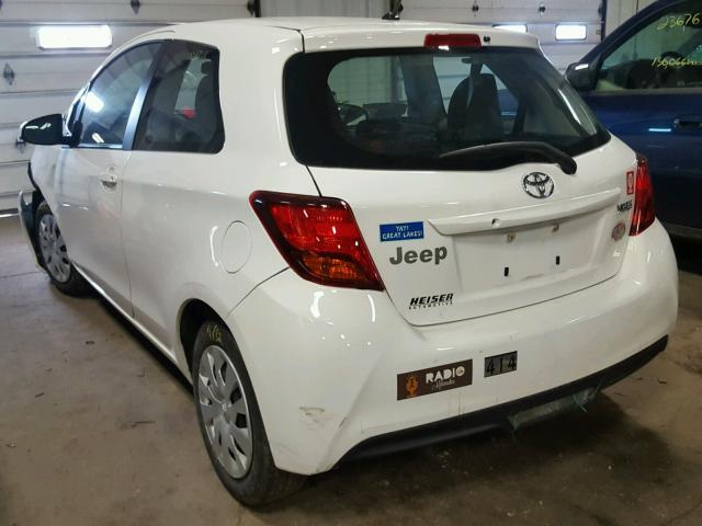 VNKJTUD38FA026542 - 2015 TOYOTA YARIS WHITE photo 3