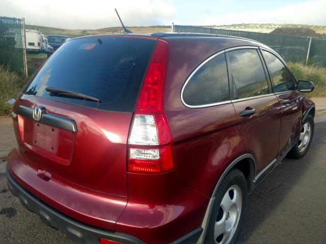 JHLRE383X8C003039 - 2008 HONDA CR-V LX RED photo 4