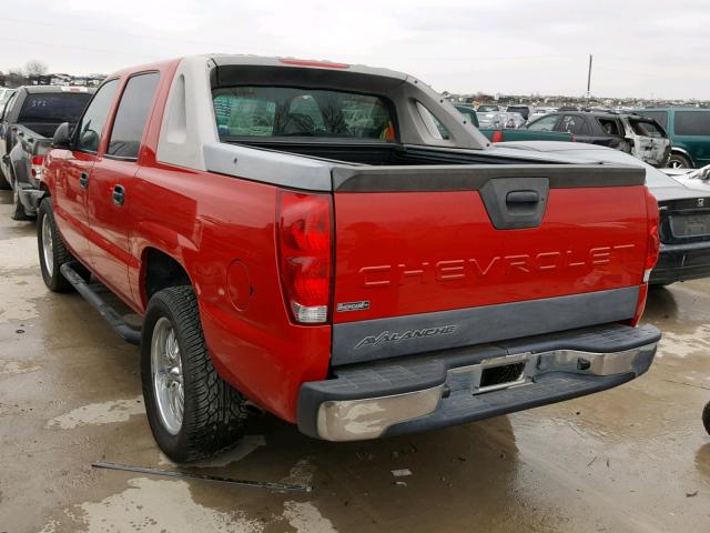 3GNEC13T83G303303 - 2003 CHEVROLET AVALANCHE RED photo 3