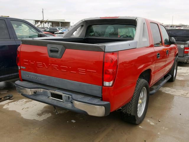 3GNEC13T83G303303 - 2003 CHEVROLET AVALANCHE RED photo 4