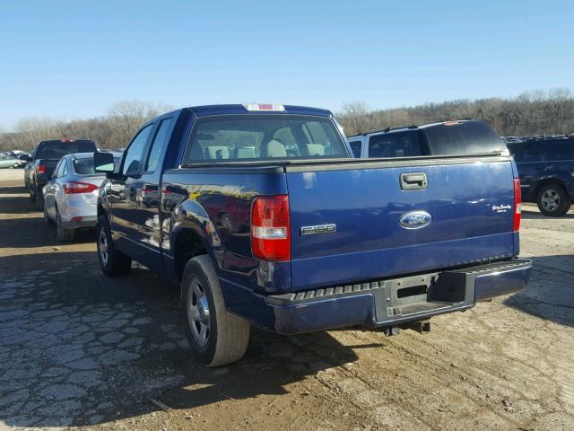 1FTRX12W87KC35920 - 2007 FORD F150 BLUE photo 3