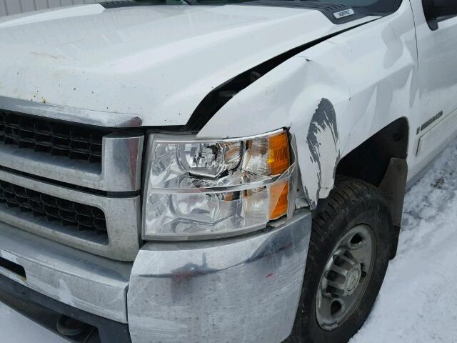 1GCHK43K79F126321 - 2009 CHEVROLET SILVERADO WHITE photo 9