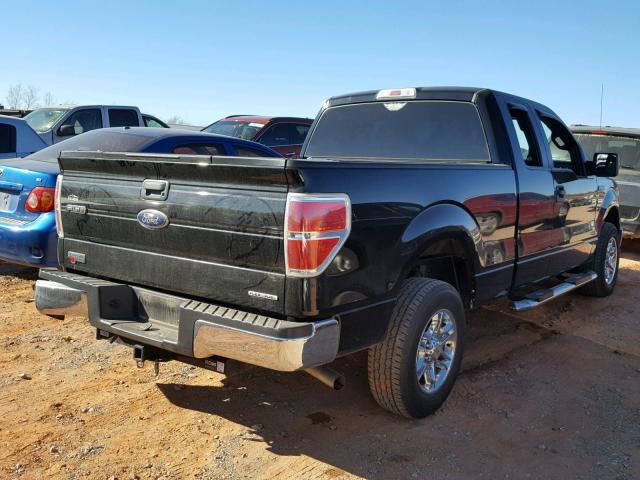 1FTEX1CMXBFB91044 - 2011 FORD F150 SUPER BLACK photo 4