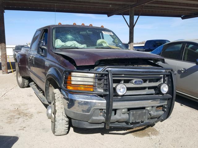 1FTWW33F91EA89629 - 2001 FORD F350 SUPER MAROON photo 1