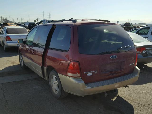 2FMDA58274BA28931 - 2004 FORD FREESTAR L MAROON photo 3