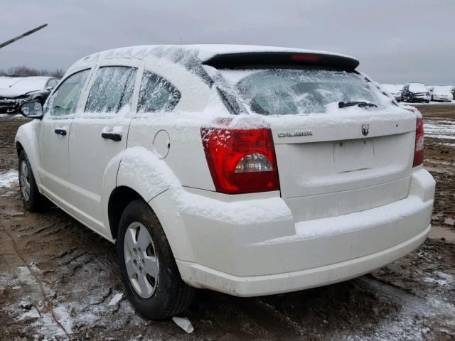 1B3HB28B07D240815 - 2007 DODGE CALIBER WHITE photo 3