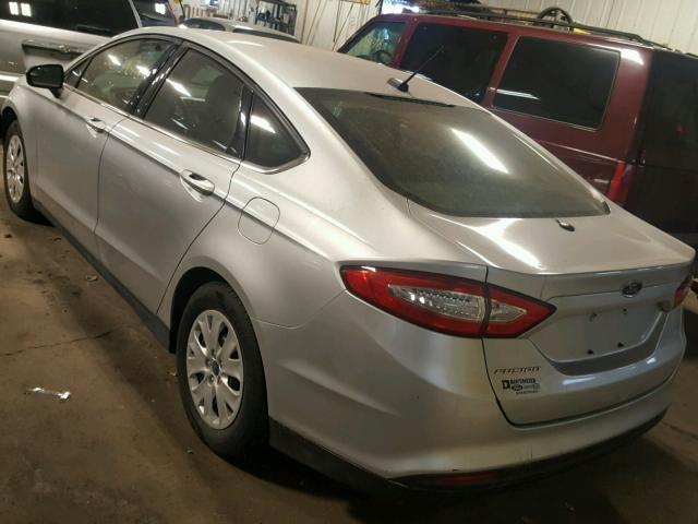 1FA6P0G7XE5361485 - 2014 FORD FUSION S SILVER photo 3