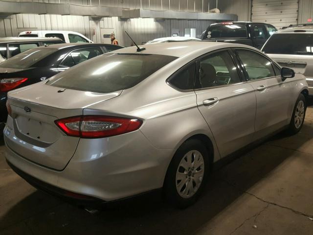 1FA6P0G7XE5361485 - 2014 FORD FUSION S SILVER photo 4