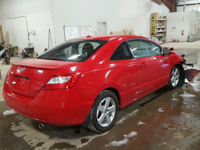 2HGFG12848H561826 - 2008 HONDA CIVIC EX წითელი ფოტო 4