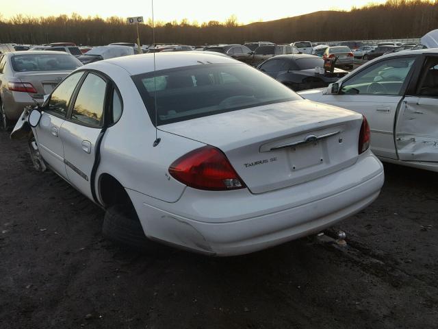 1FAFP53U91A168643 - 2001 FORD TAURUS SE WHITE photo 3