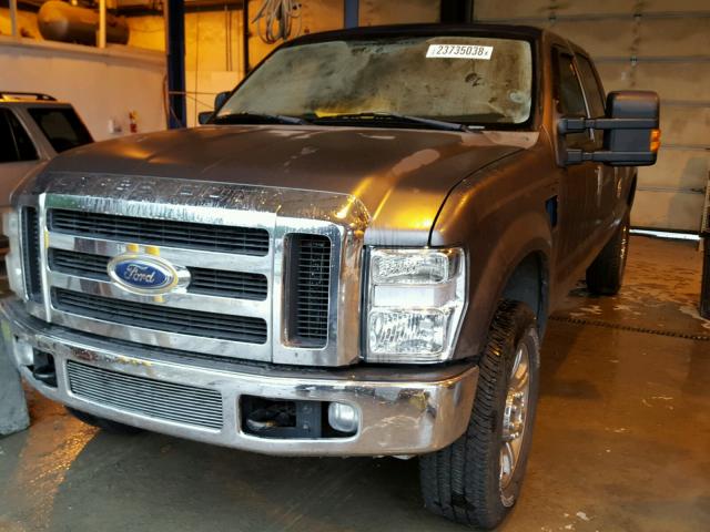 1FTWW31R28EA07537 - 2008 FORD F350 SRW S GRAY photo 2