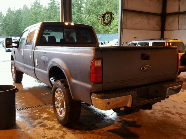 1FTWW31R28EA07537 - 2008 FORD F350 SRW S GRAY photo 3