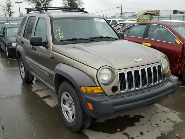 1J4GL48K47W605028 - 2007 JEEP LIBERTY SP GOLD photo 1