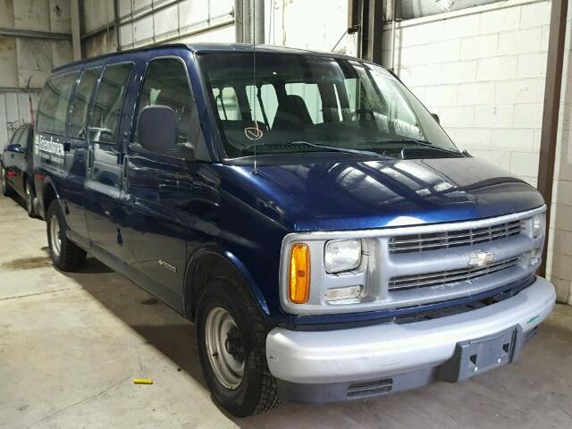 1GNFG15M821187760 - 2002 CHEVROLET EXPRESS G1 BLUE photo 1