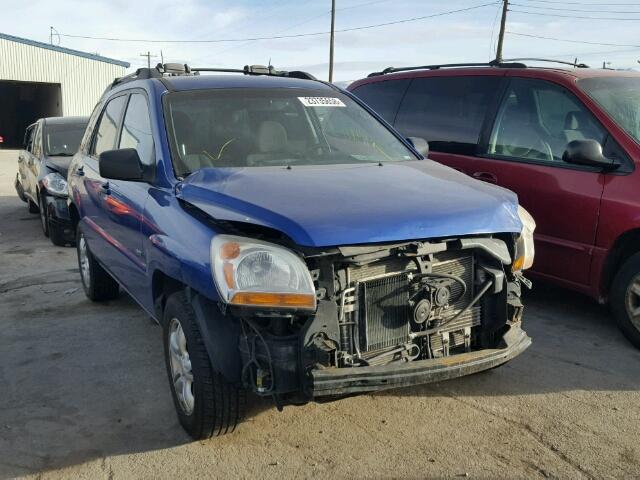 KNDJE723187472538 - 2008 KIA SPORTAGE E BLUE photo 1