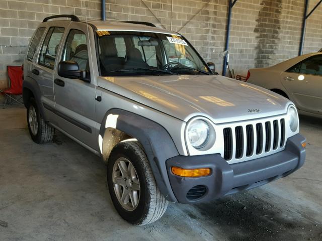 1J8GK48K23W725258 - 2003 JEEP LIBERTY SP SILVER photo 1