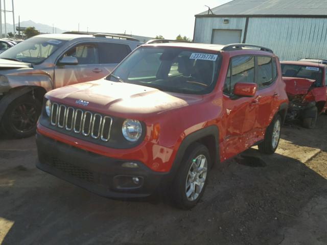 ZACCJABT3GPE18211 - 2016 JEEP RENEGADE L RED photo 2